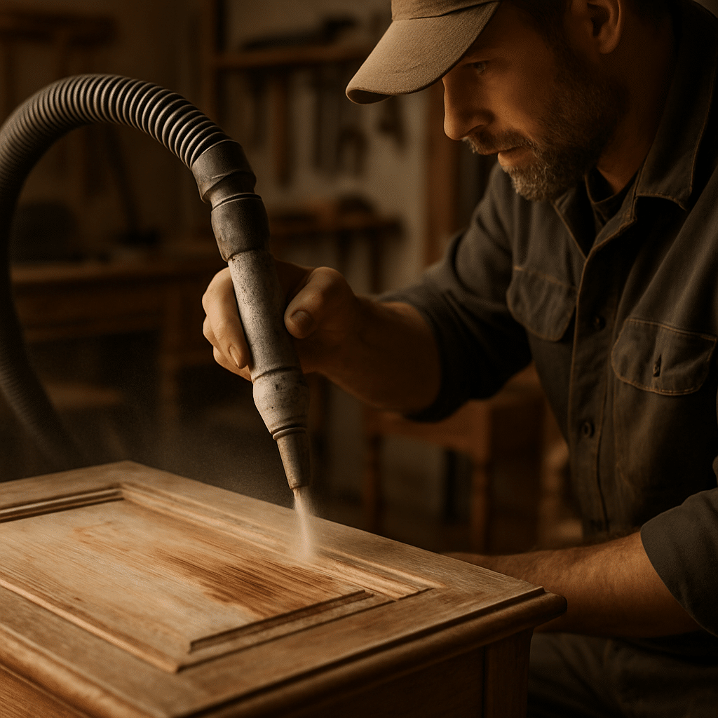 decaper meuble en bois - illustration