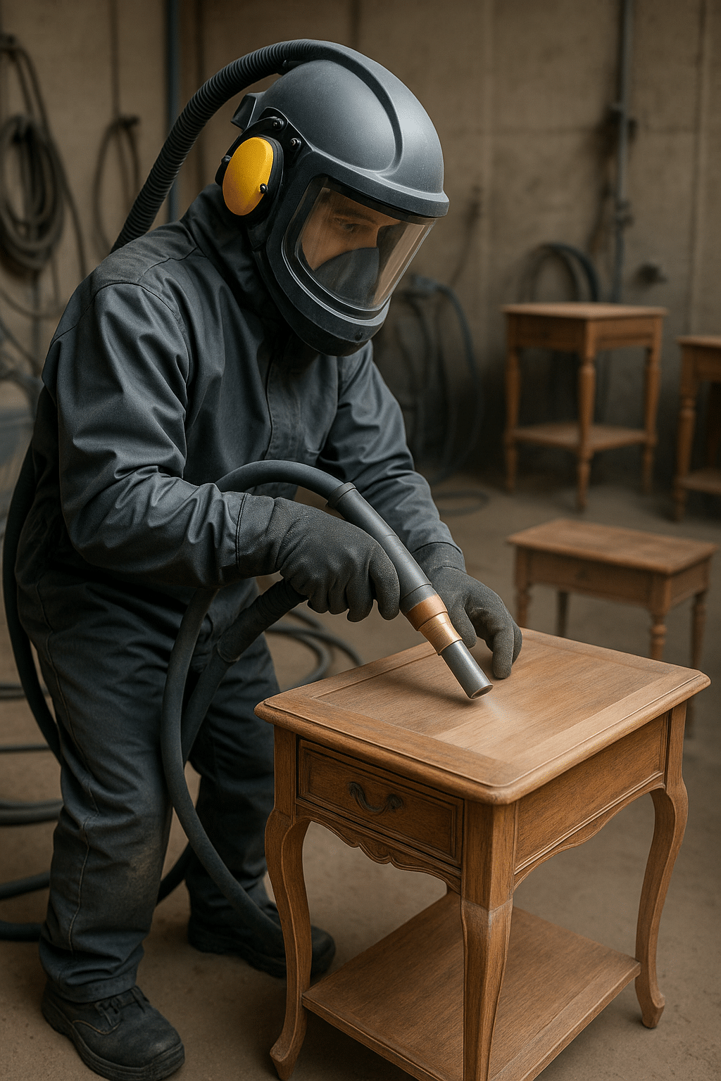 sablage meuble bois - illustration
